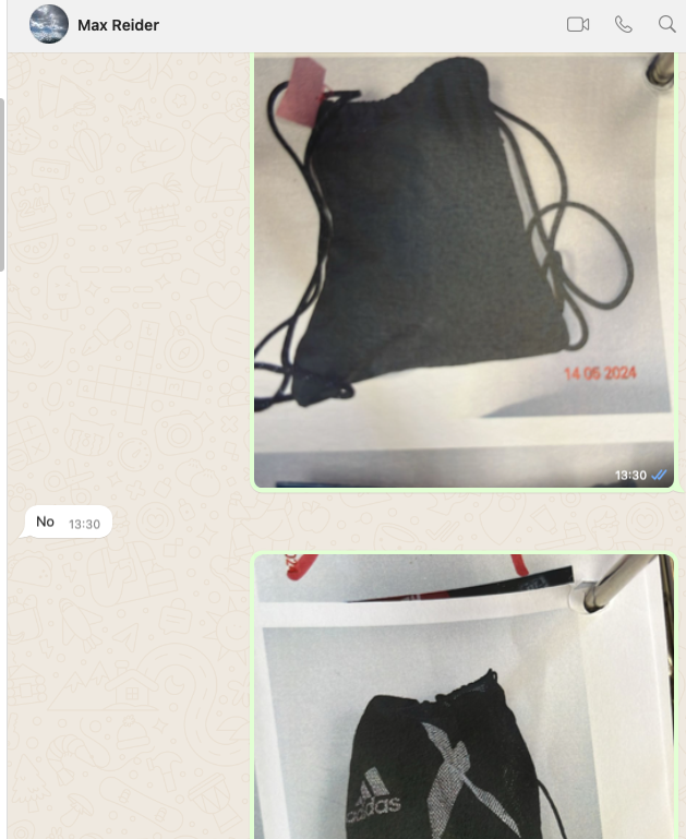 photos of lost bags